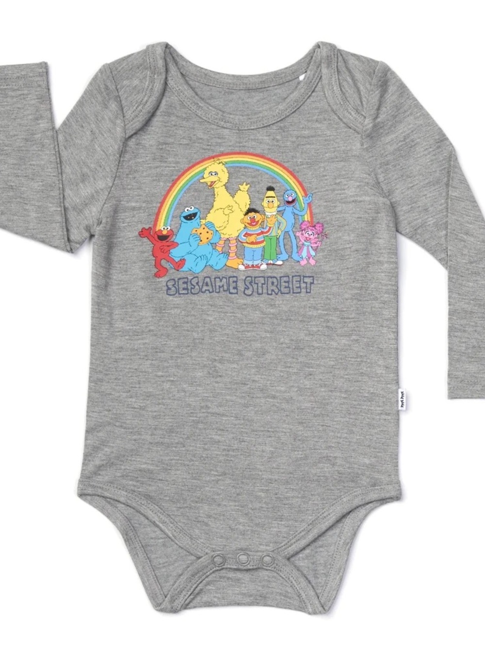 Little Sleepies Gray Sesame Street Rainbow Character One-Piece